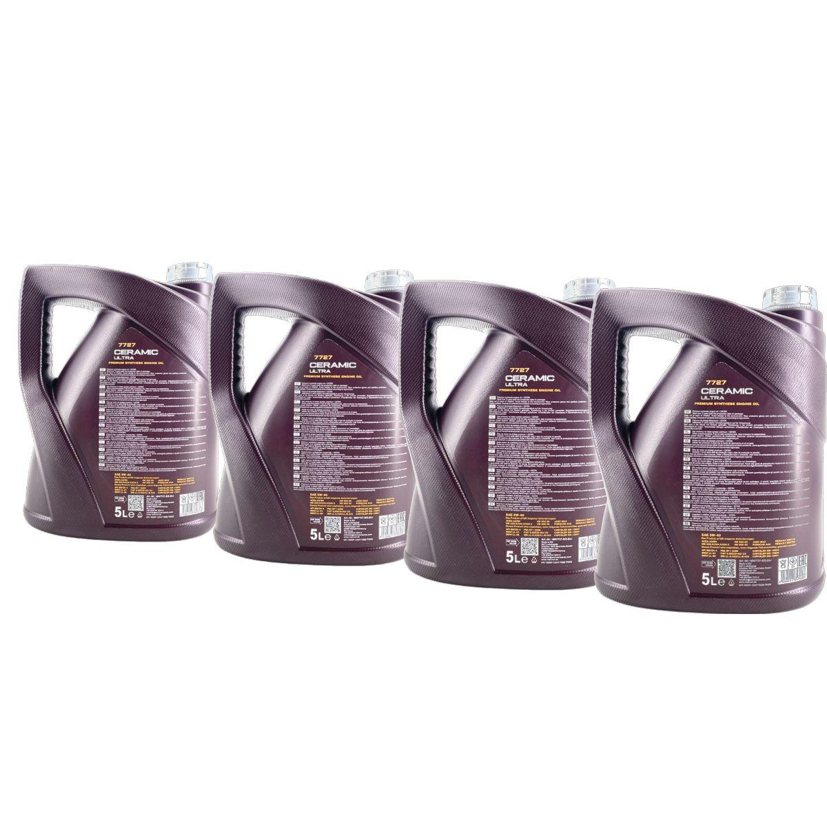 Mannol Ceramic Ultra 5W-40 4x5 Liter