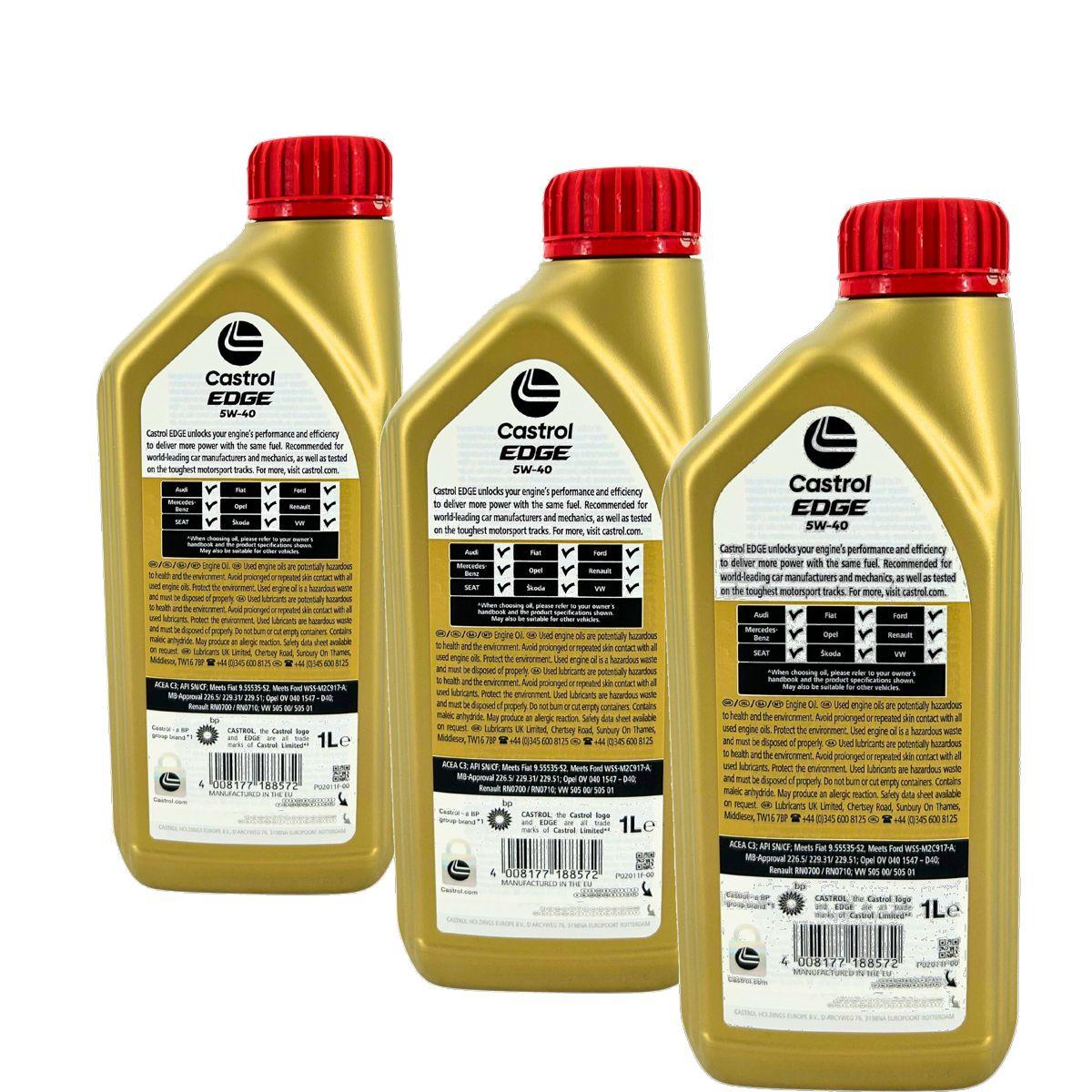 Castrol Edge 5W-40 3x1 Liter