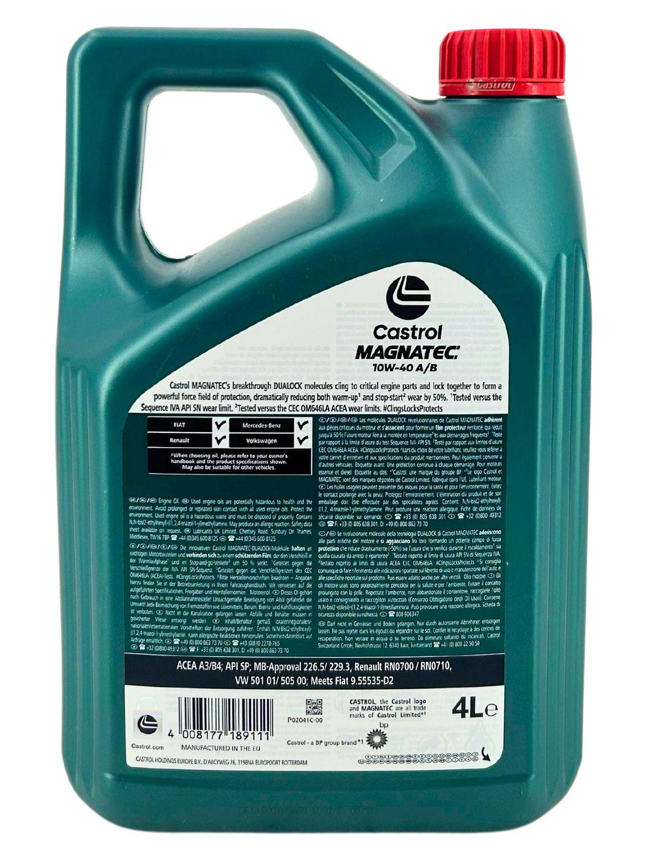 Castrol Magnatec 10W-40 A/B 4 Liter