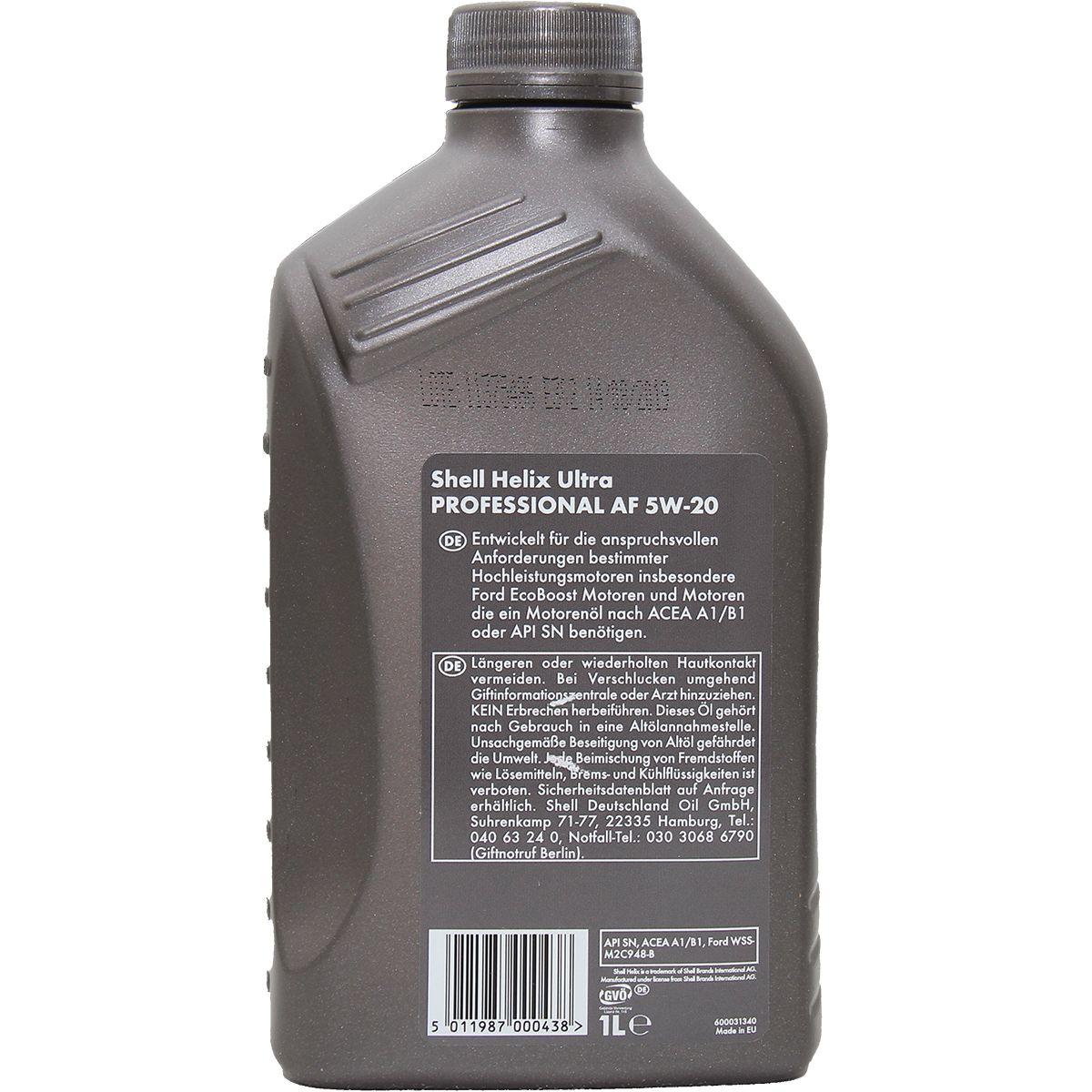 Shell Helix Ultra Professional AF 5W-20 5x1 Liter