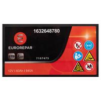 EUROREPAR STD Batterie Autobatterie Starterbatterie 12V 60Ah 640A/EN 1632648780