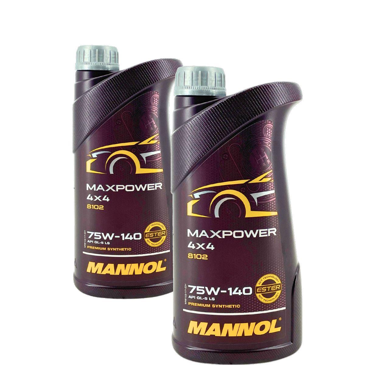 Mannol Maxpower 4x4 75W-140 GL-5 LS 2x1 Liter