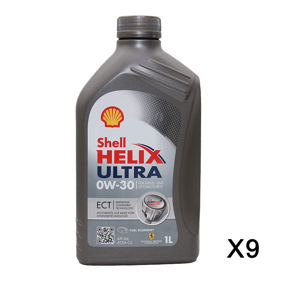 Shell Helix Ultra ECT 0W-30 9x1 Liter
