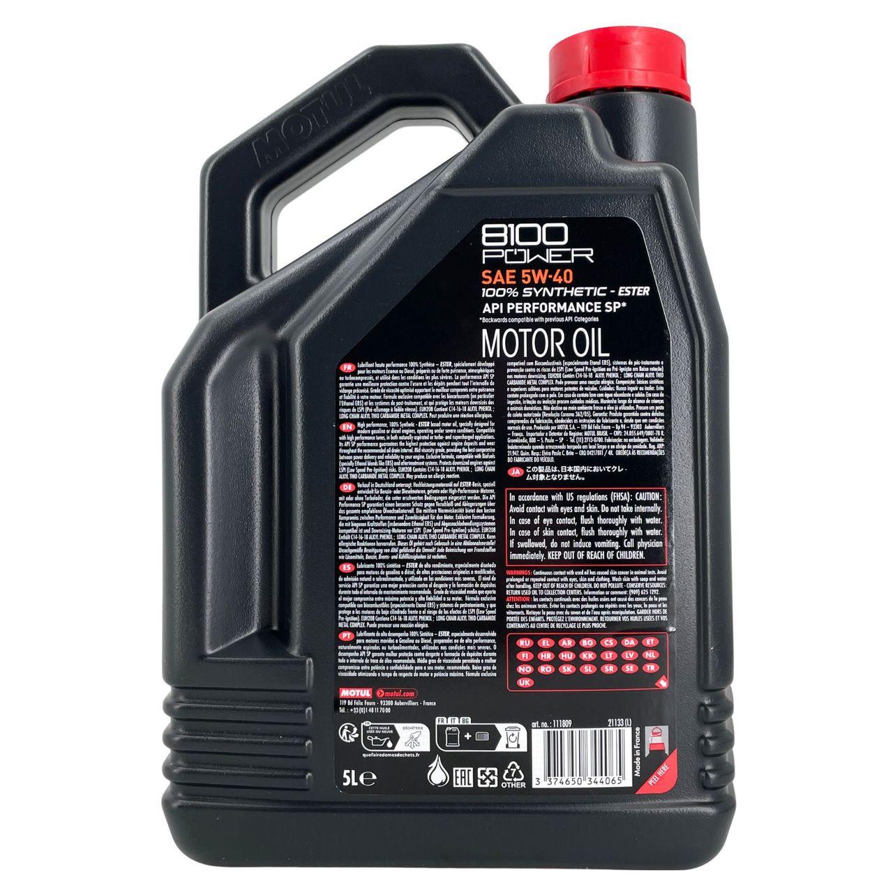 Motul 8100 Power 5W-40 5 Liter