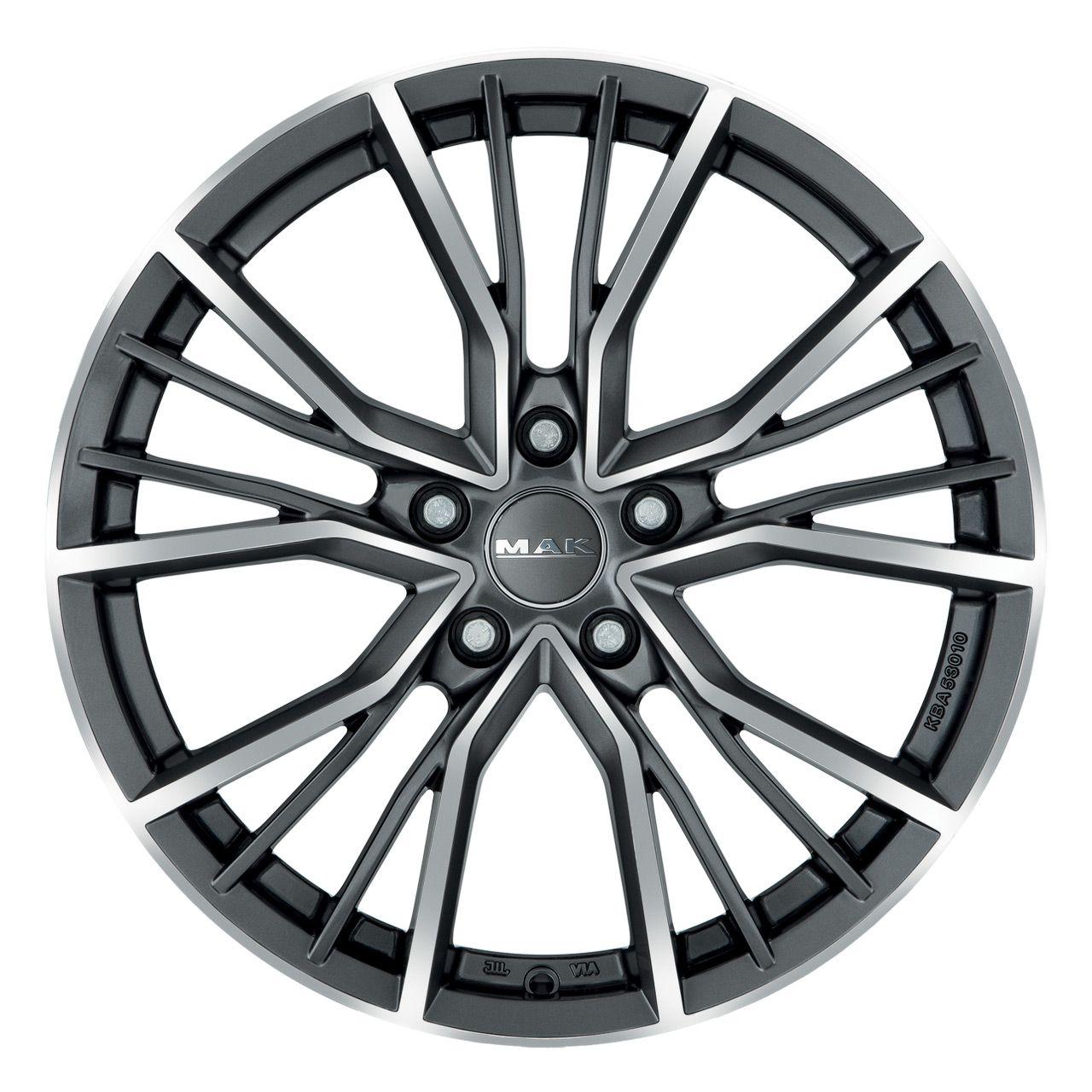 MAK UNION gun metal mirror face 10.0Jx22 5x112 ET19