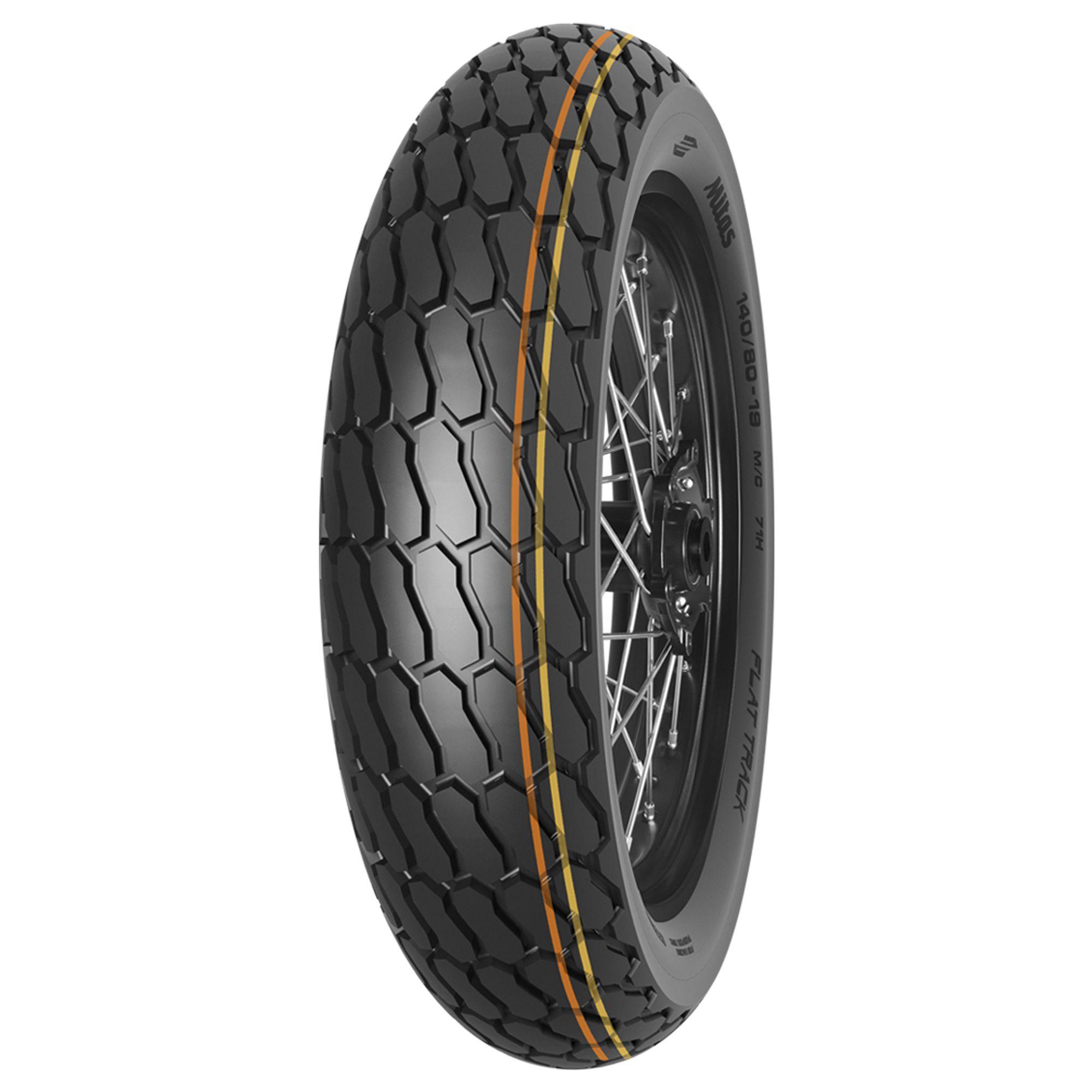 MITAS 140/80 - 19 M/C TT  FLAT TRACK SOFT (ORANGE-YELLOW) NHS (27.5x7.5-19) (IND)
