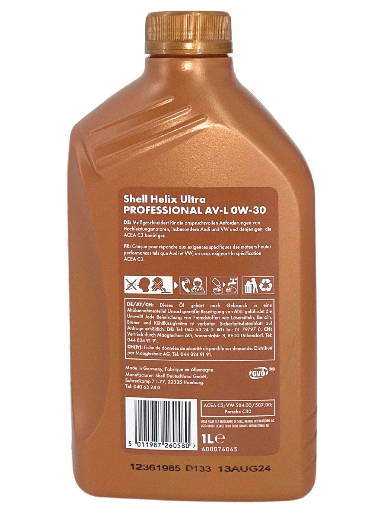 Shell Helix Ultra Professional AV-L 0W-30 1 Liter