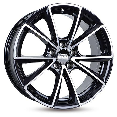 MAM WHEELS MAM A5 schwarz frontpoliert 8.0Jx18 5x112 ET35