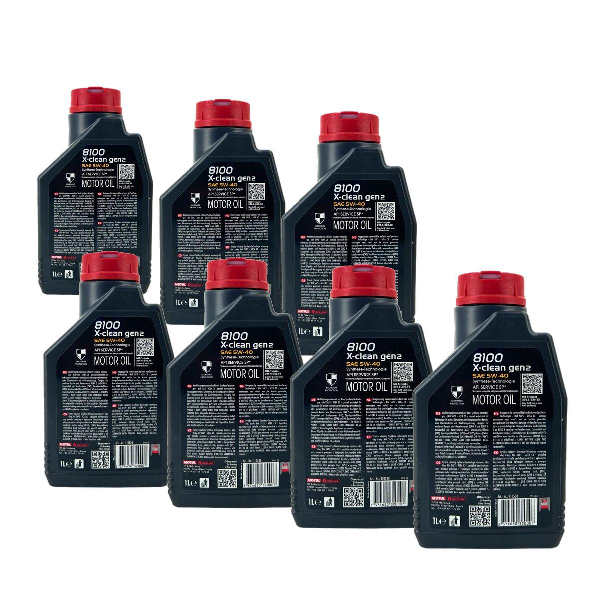 Motul 8100 X-clean GEN2 5W-40 7x1 Liter