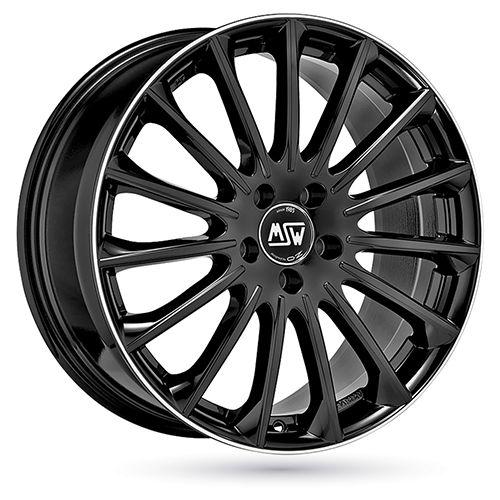 MSW (OZ) MSW 30 gloss black polished lip 7.5Jx18 5x112 ET44