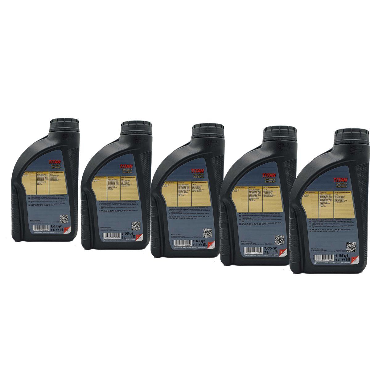 Fuchs Titan GT1 Flex 3 5W-40 5x1 Liter
