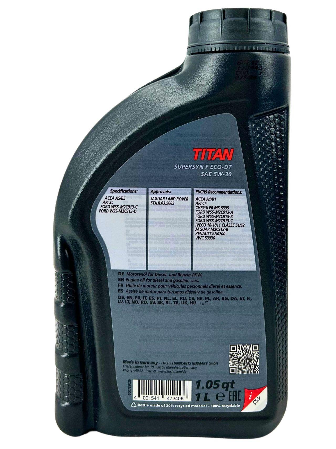 Fuchs Titan Supersyn F ECO-DT 5W-30 3x1 Liter