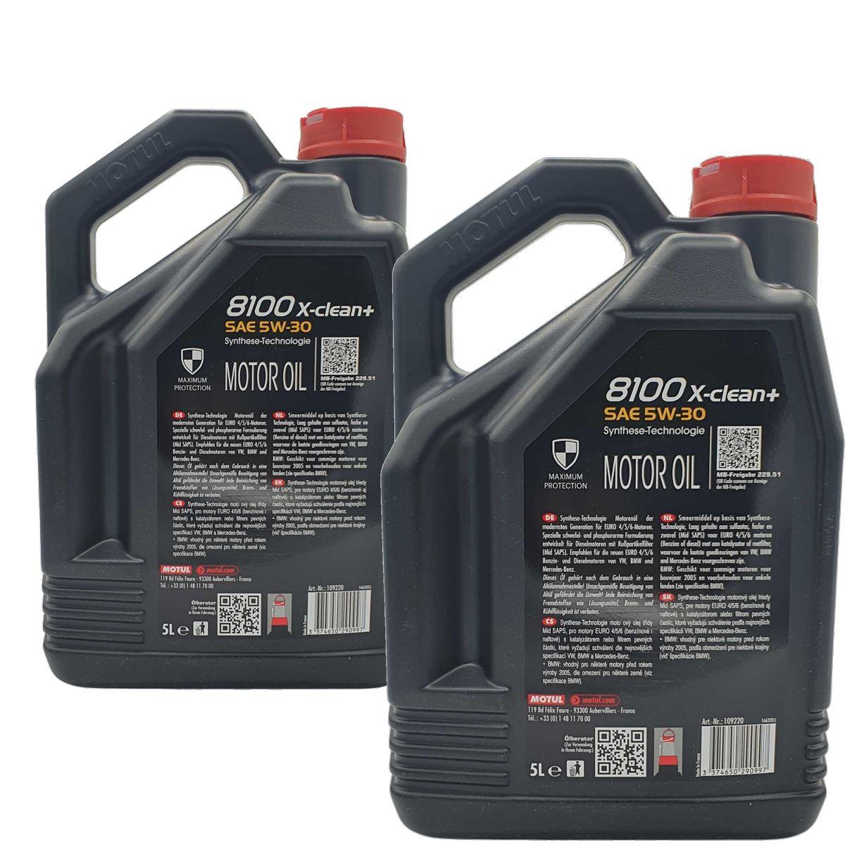 Motul 8100 X-clean+ 5W-30 2x5 Liter