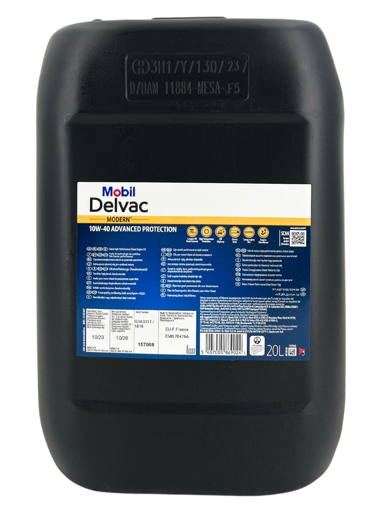 Mobil Delvac Modern 10W-40 Advanced Protection 20 Liter