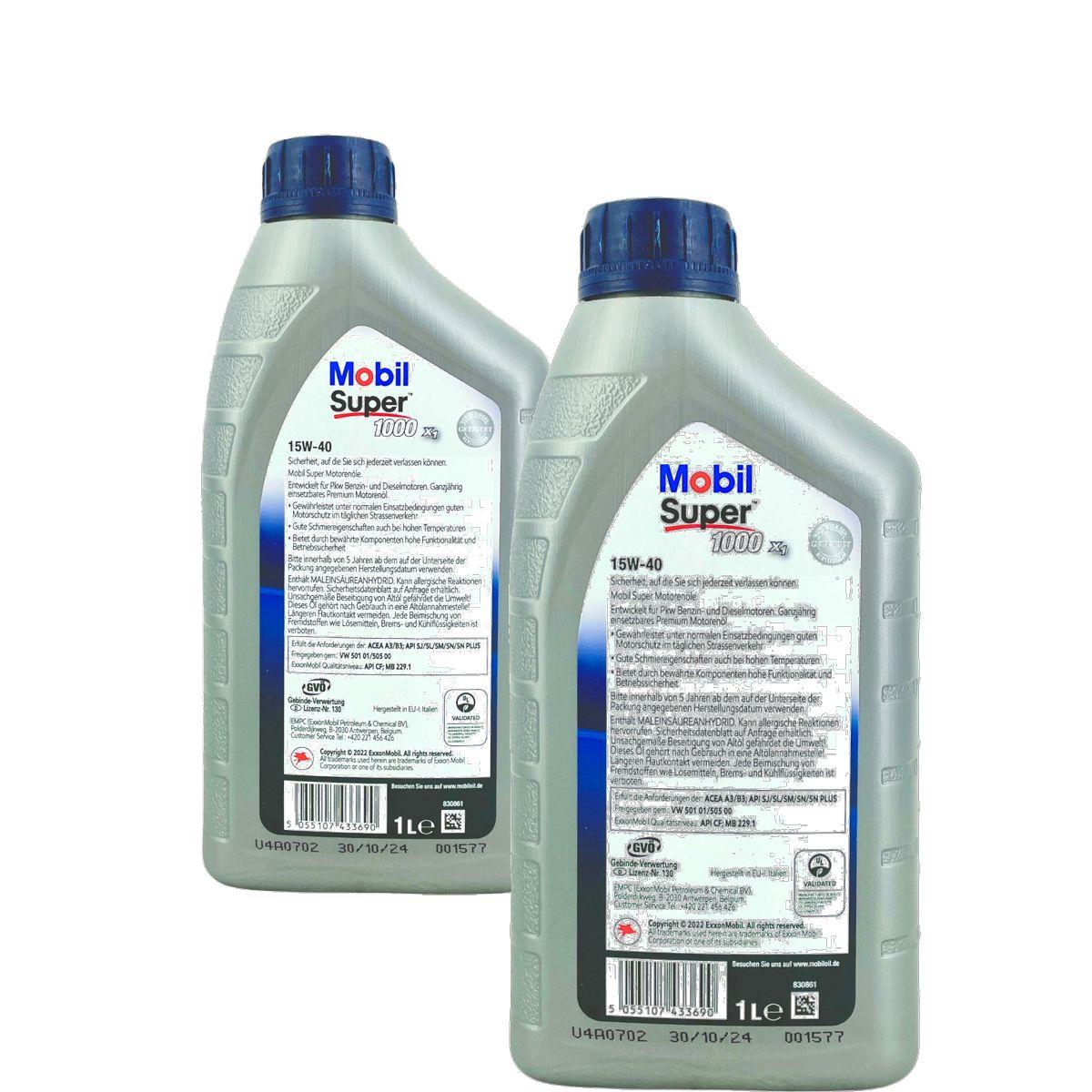 Mobil Super 1000 X1 15W-40 2x1 Liter