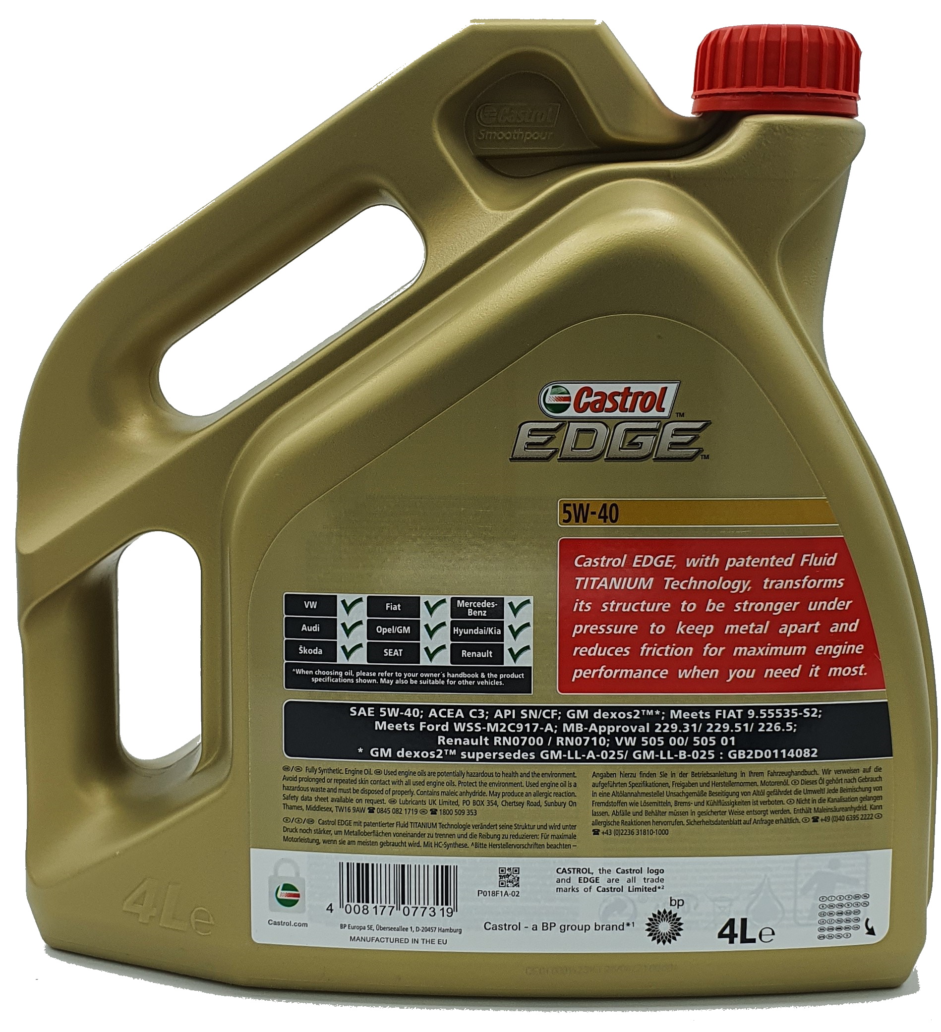Castrol Edge Fluid Titanium 5W-40 4 Liter