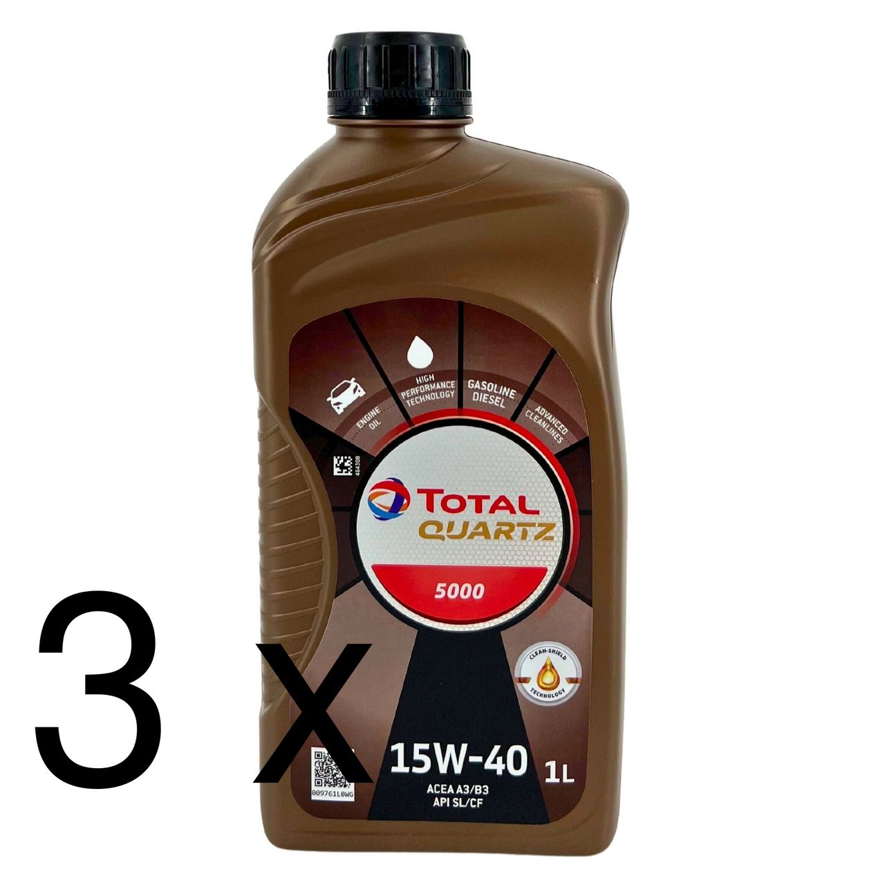 Total Quartz 5000 15W-40 3x1 Liter
