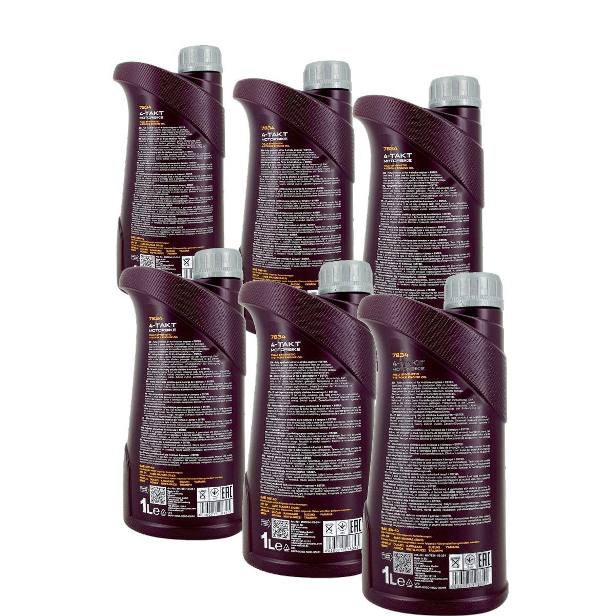 Mannol 4-Takt Motorbike 5W-40 6x1 Liter