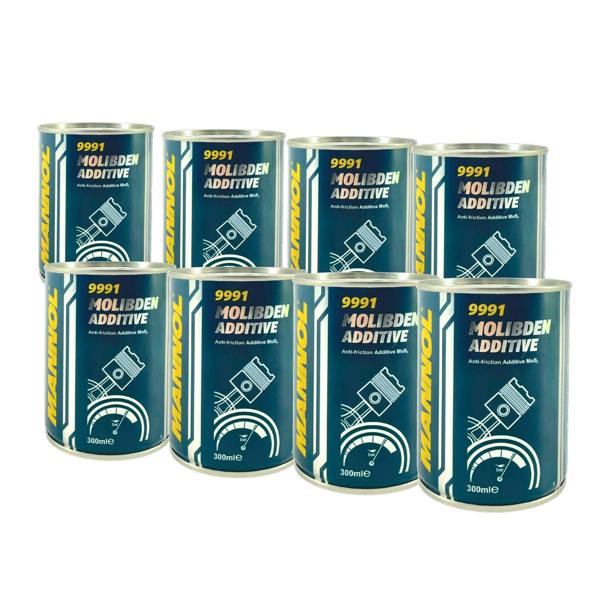 Mannol Molibden Additive Motoröl und Schaltgetriebeöl Additiv 8x300 ML