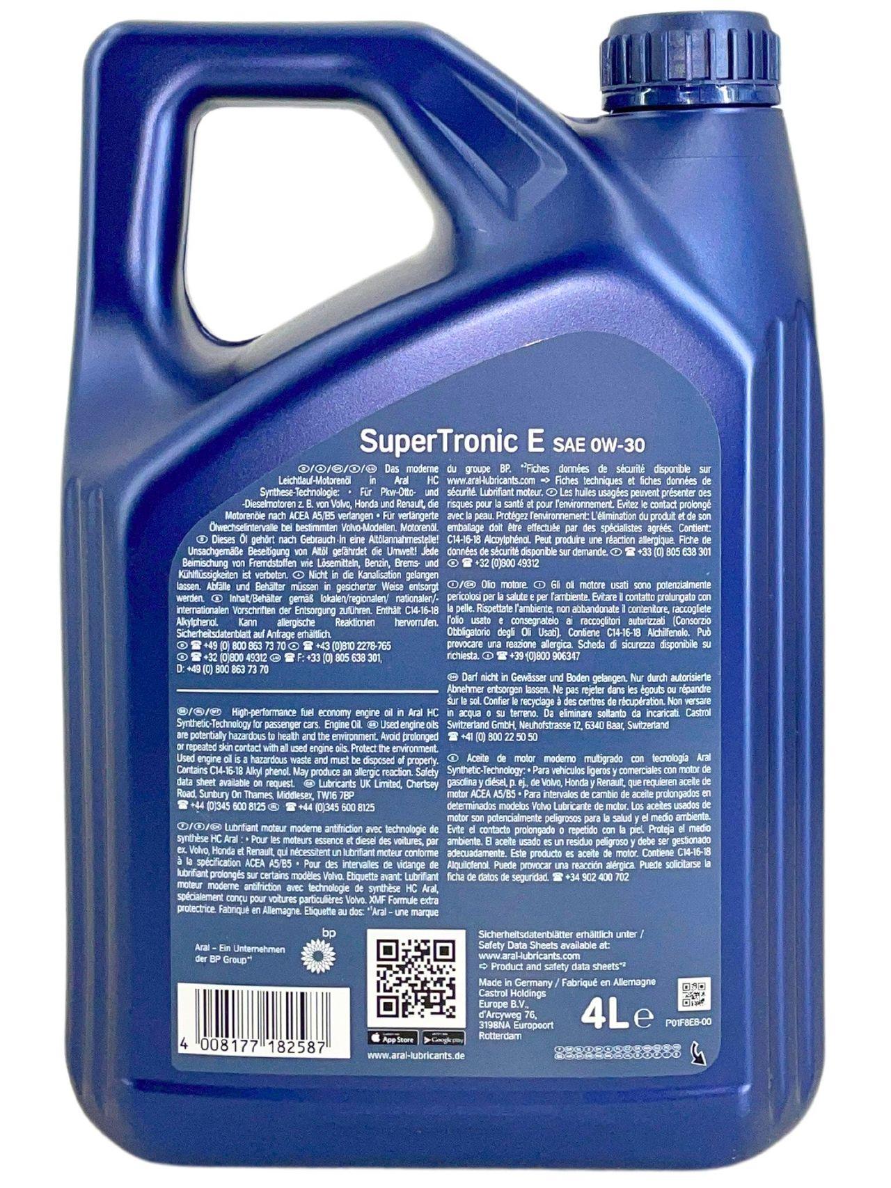 Aral SuperTronic E 0W-30 4 Liter
