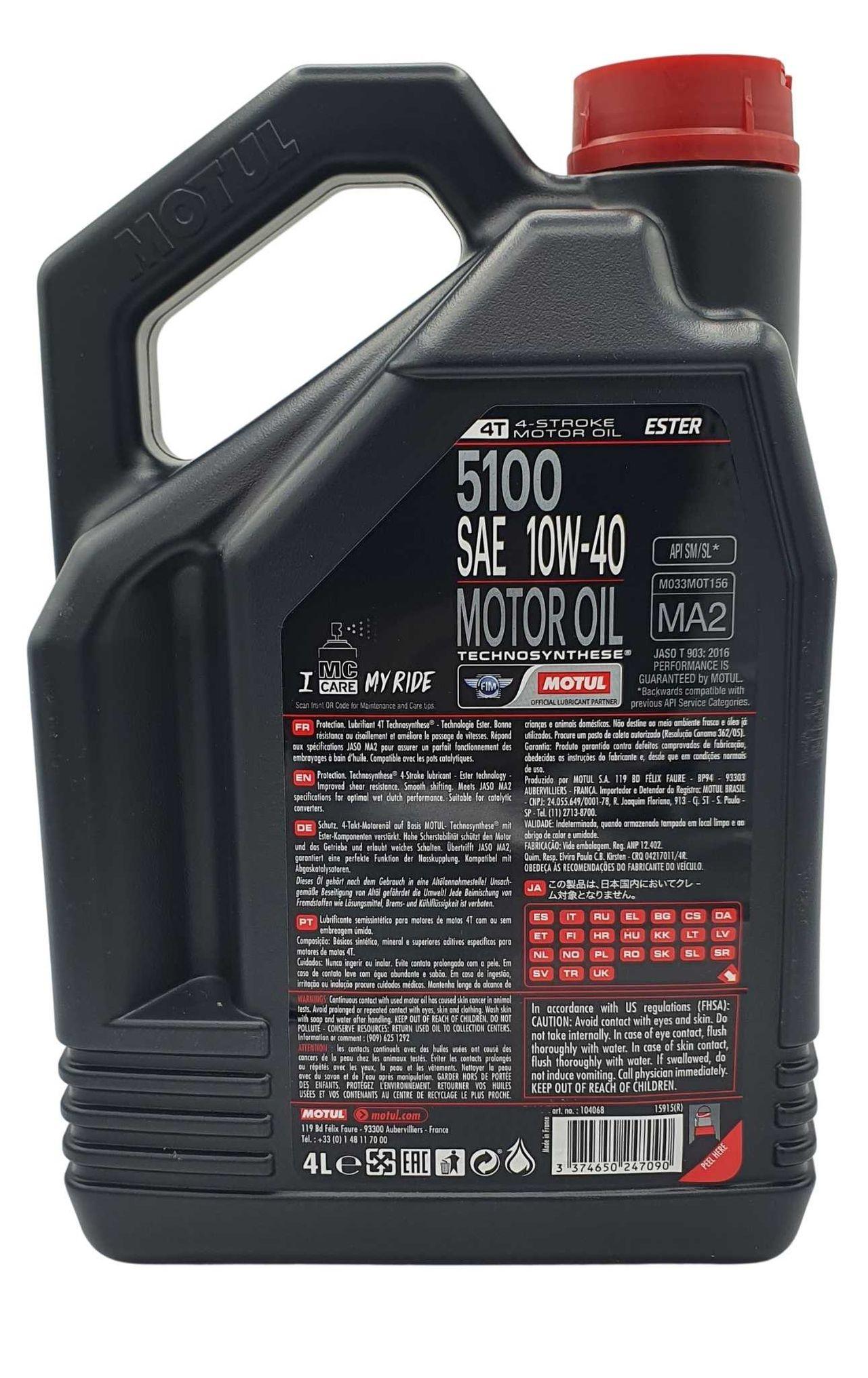 Motul 5100 10W-40 4T 4 Liter