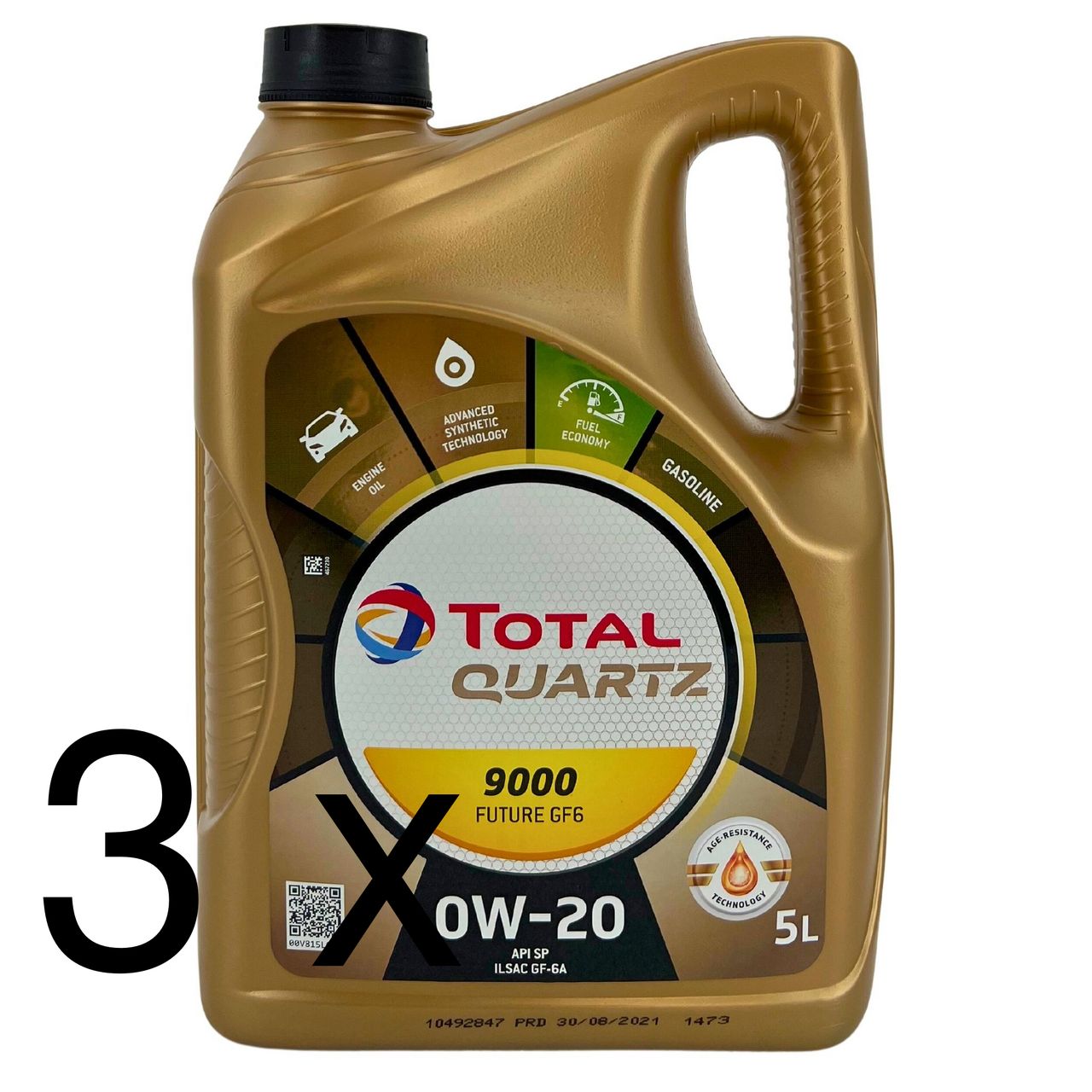 Total Quartz 9000 Future GF6 0W-20 3x5 Liter