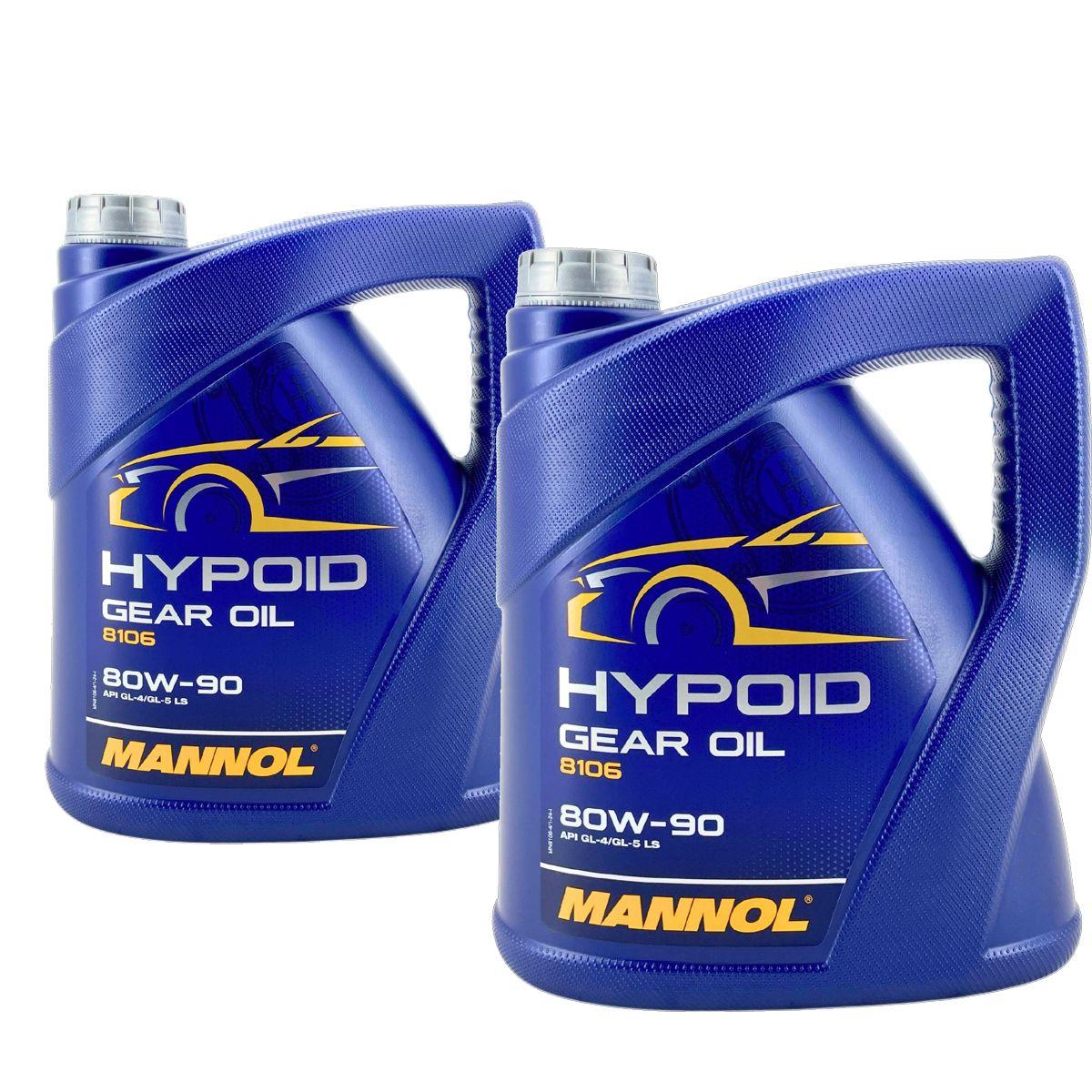 Mannol Hypoid Gear Oil Getriebeöl 80W-90 GL-4/GL-5 LS 2x4 Liter