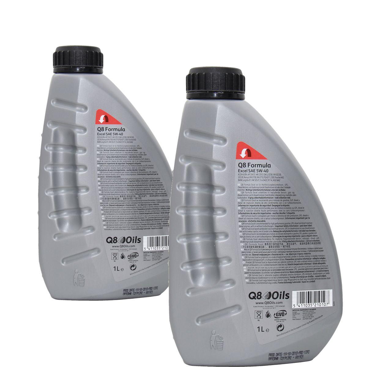 Q8 Formula Excel 5W-40 2x1 Liter