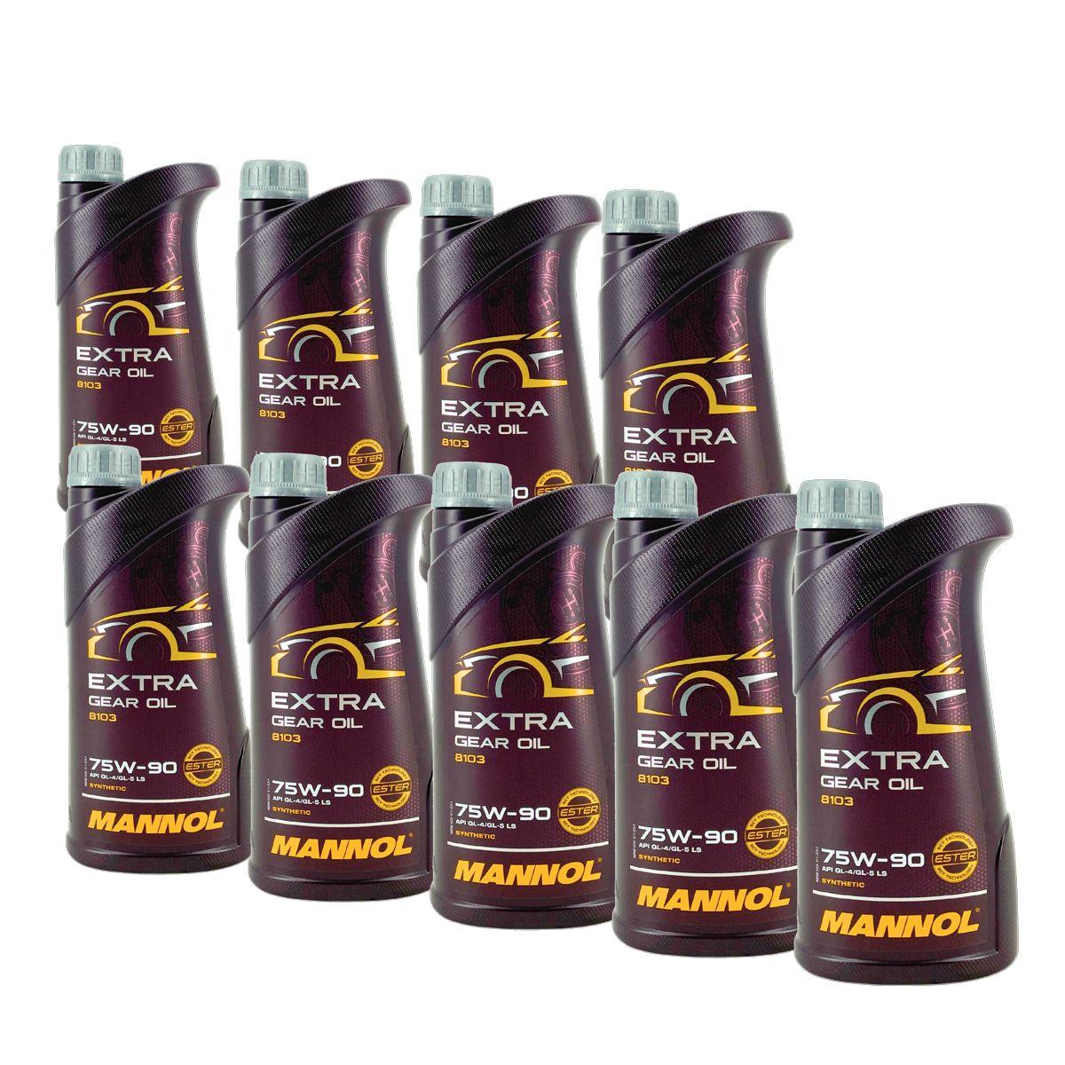 Mannol Extra Gear Oil Getriebeöl 75W-90 GL-4/GL-5 LS 9x1 Liter