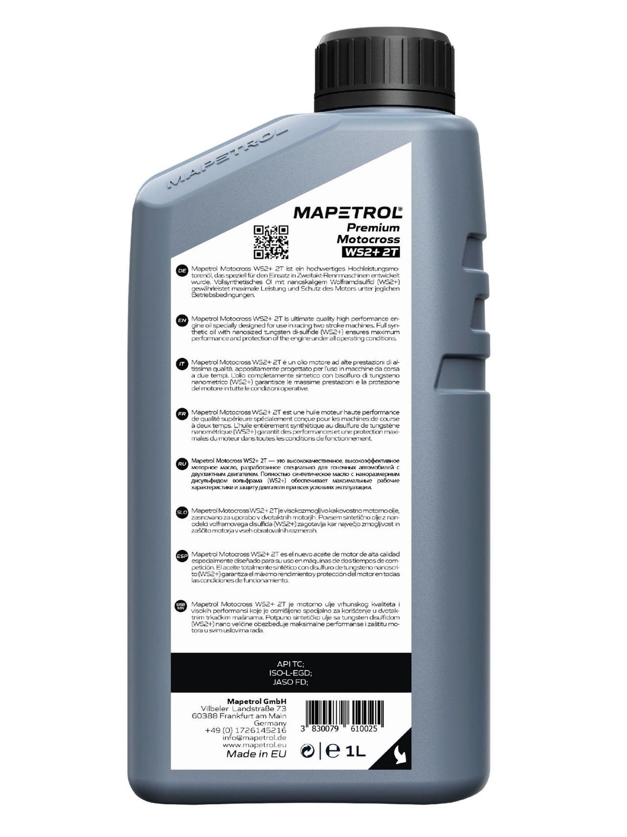 Mapetrol Premium Motocross WS2+ 2T 1 Liter