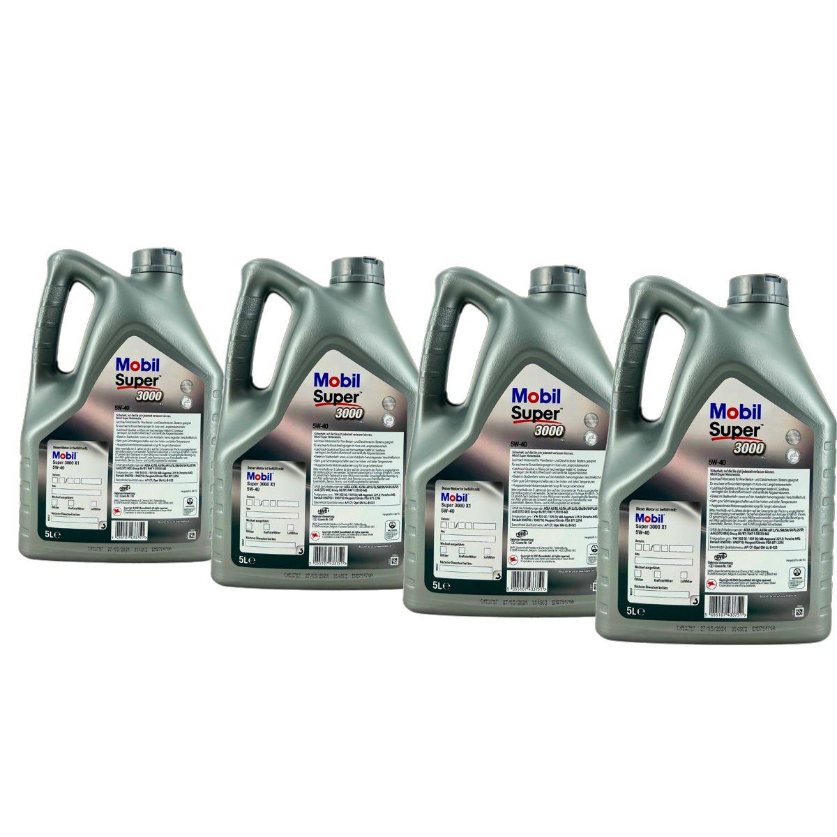 Mobil Super 3000 X1 5W-40 4x5 Liter