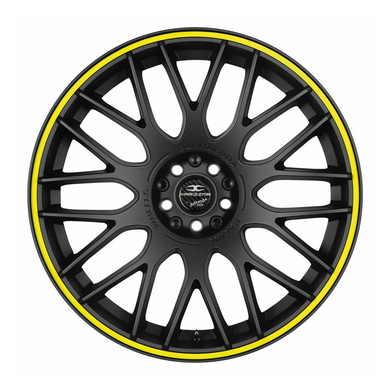 BARRACUDA KARIZZMA mattblack puresports color trim gelb 7.5Jx17 5x100+112 ET35