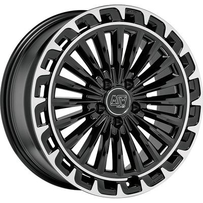MSW (OZ) MSW 32 gloss black polished lip 8.0Jx19 5x112 ET48