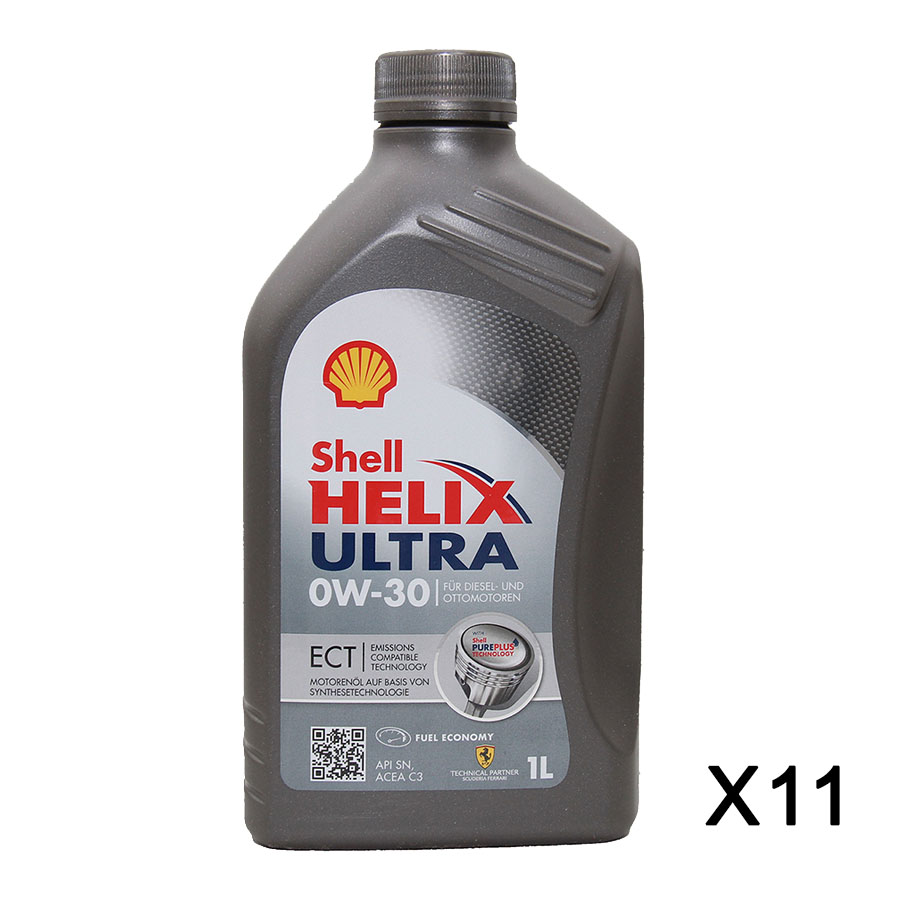 Shell Helix Ultra ECT 0W-30 11x1 Liter
