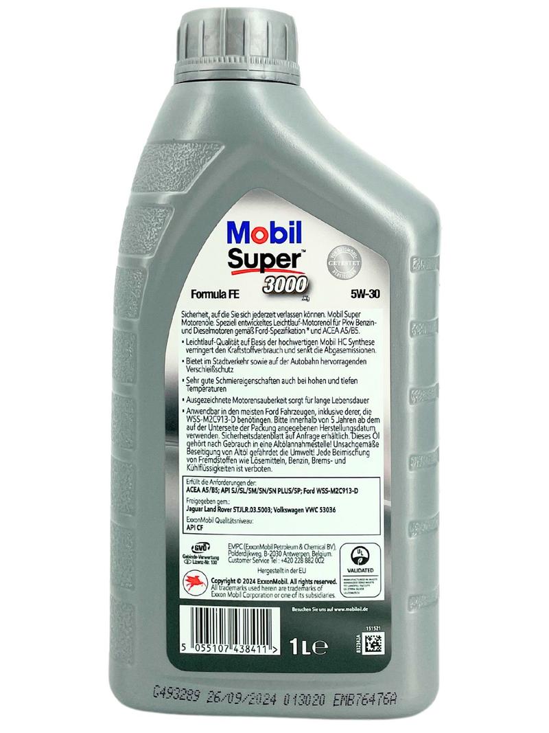 Mobil Super 3000 X1 Formula FE 5W-30 1 Liter