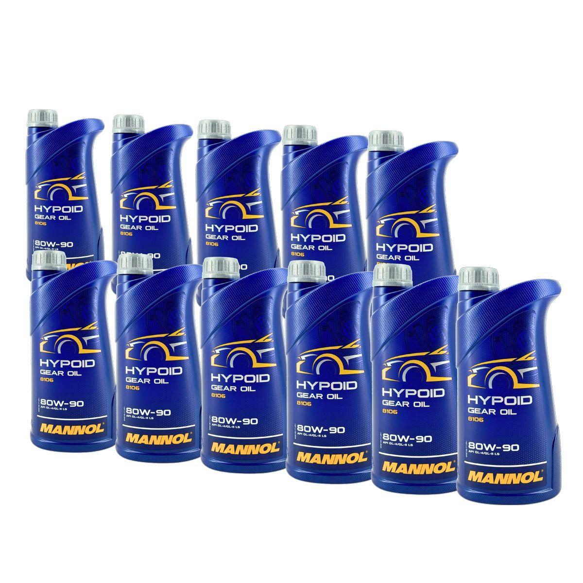 Mannol Hypoid Gear Oil Getriebeöl 80W-90 GL-4/GL-5 LS 11x1 Liter