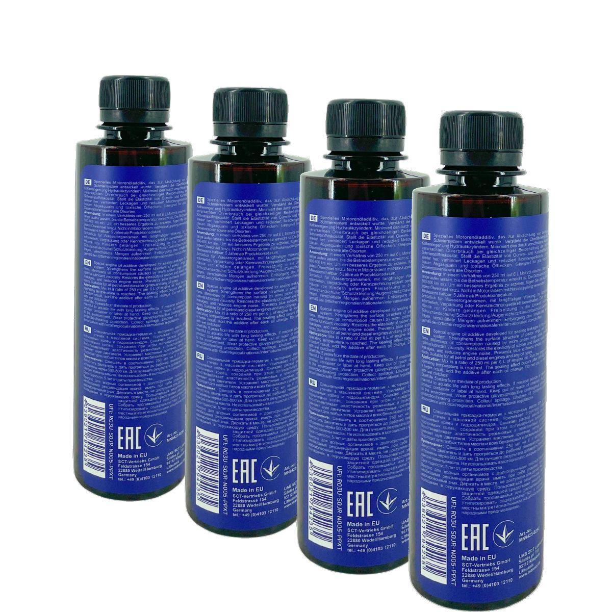 Mannol Oil Leak-Stop Motordichtmittel Ölverlust-Stop Additiv 4x250 ML