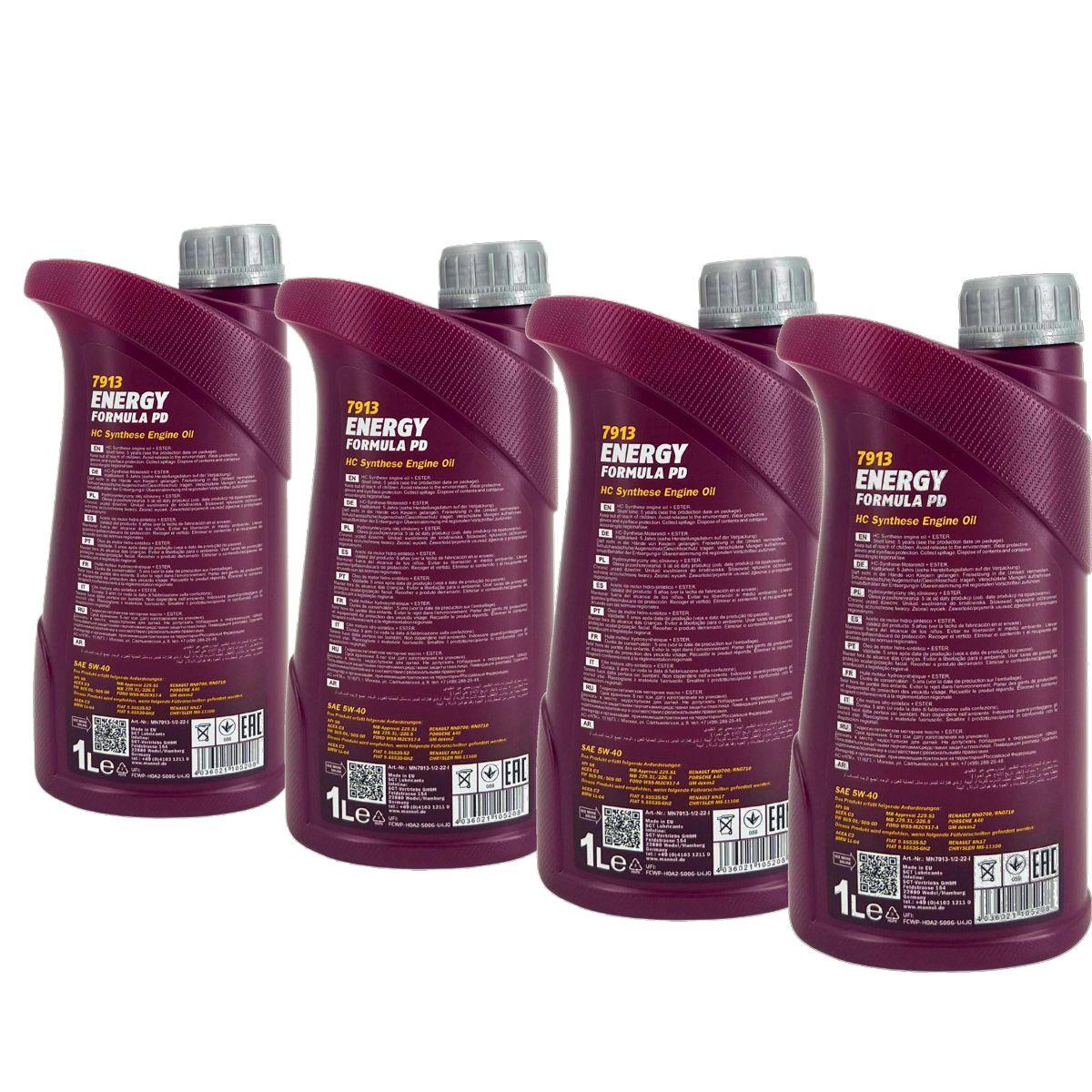 Mannol Energy Formula PD 5W-40 4x1 Liter
