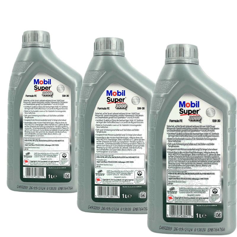 Mobil Super 3000 X1 Formula FE 5W-30 3x1 Liter