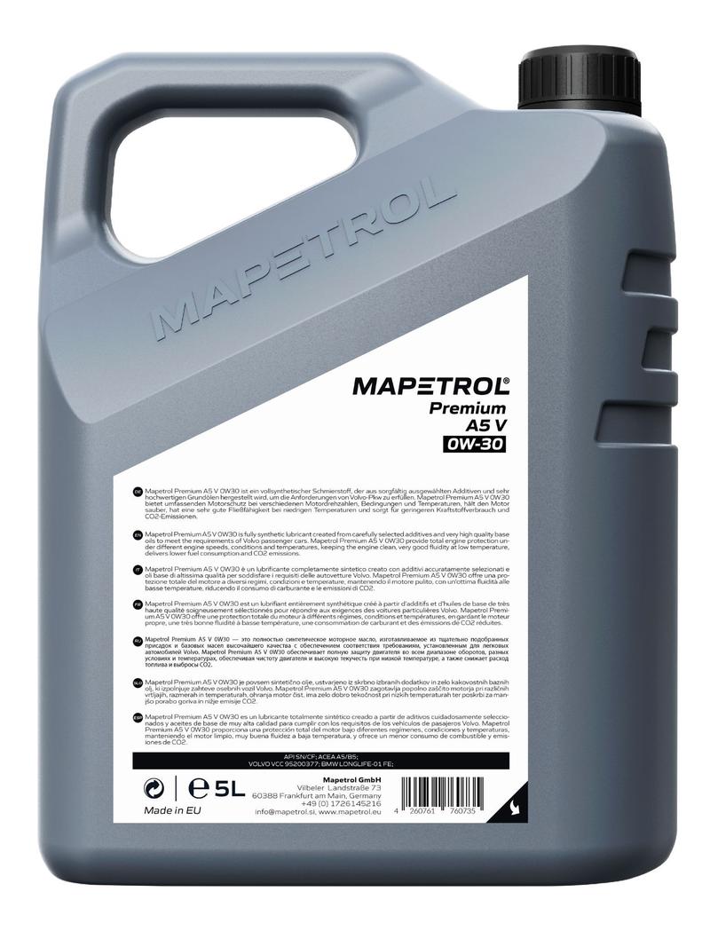 Mapetrol Premium A5 V 0W-30 5 Liter