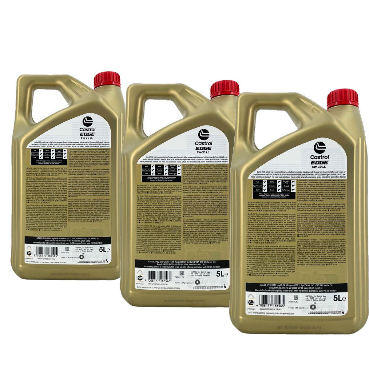 Castrol Edge 5W-30 LL 3x5 Liter
