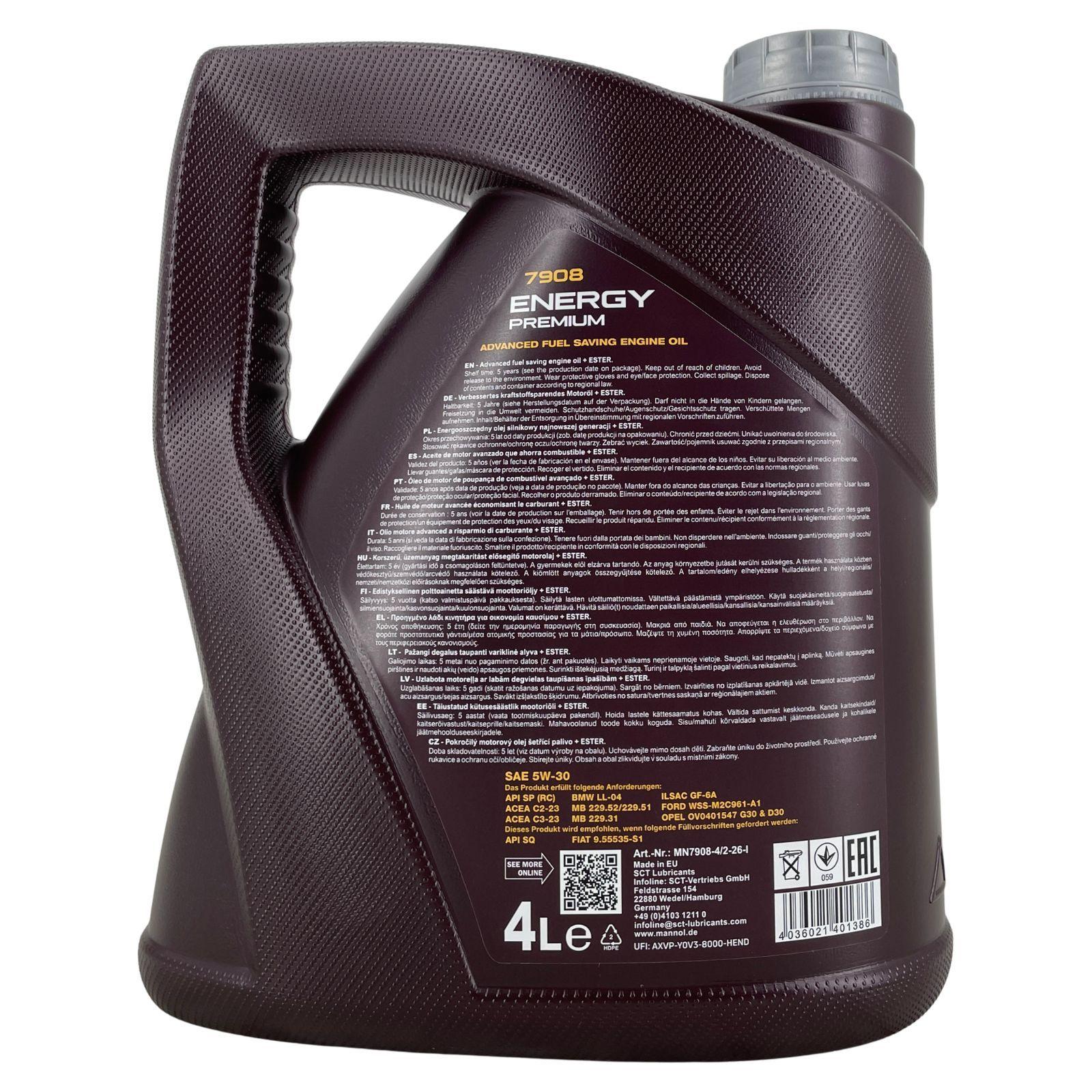 Mannol Energy Premium 5W-30 4 Liter