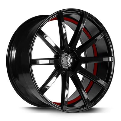 CORSPEED DEVILLE Higloss-Black/ undercut Color Trim rot 9.5Jx22 5x112 ET35