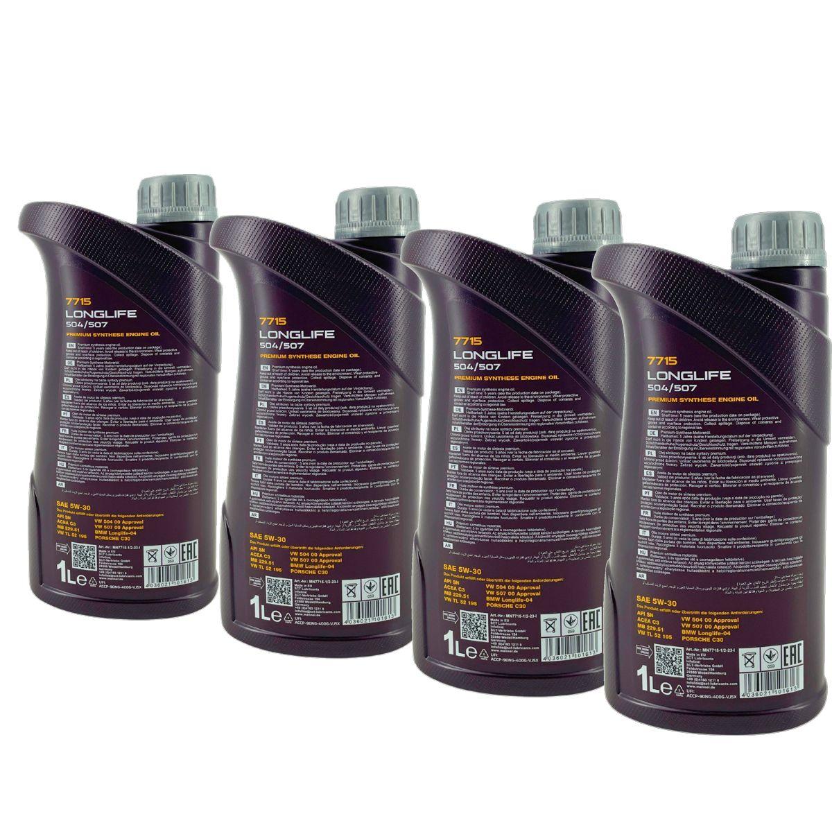 Mannol Longlife 504/507 5W-30 4x1 Liter
