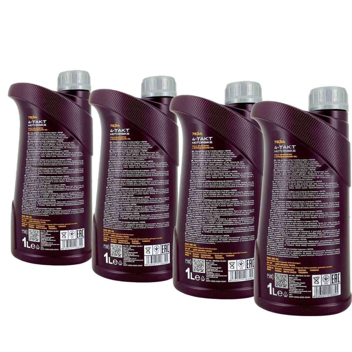 Mannol 4-Takt Motorbike 5W-40 4x1 Liter