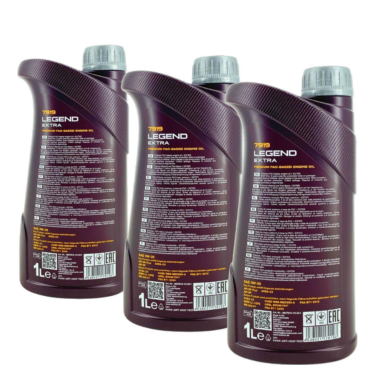 Mannol Legend Extra 0W-30 3x1 Liter