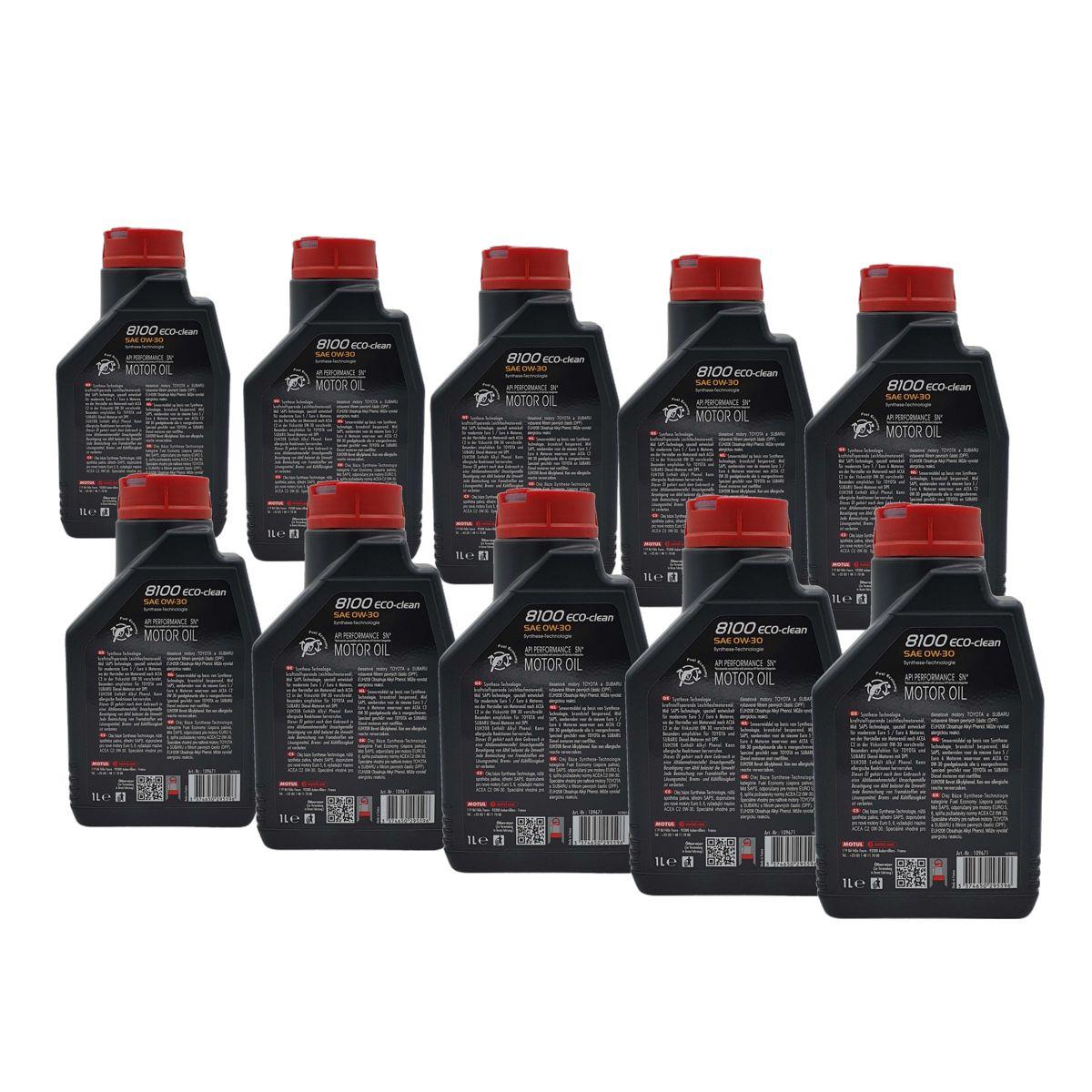 Motul 8100 Eco-clean 0W-30 10x1 Liter