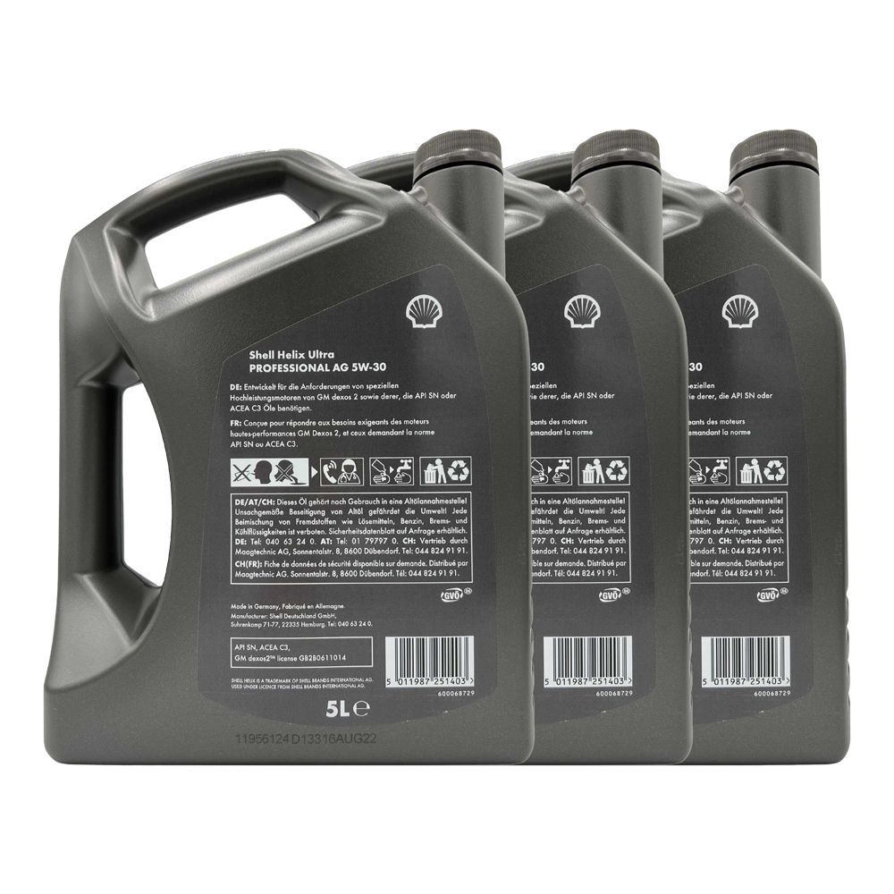 Shell Helix Ultra Professional AG 5W-30 3x5 Liter
