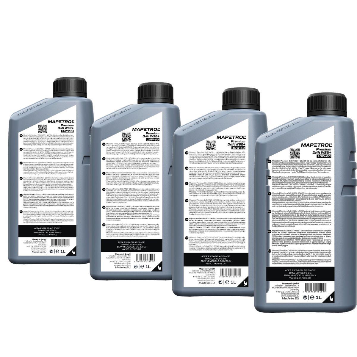 Mapetrol Premium Drift WS2+ 10W-60 4x1 Liter