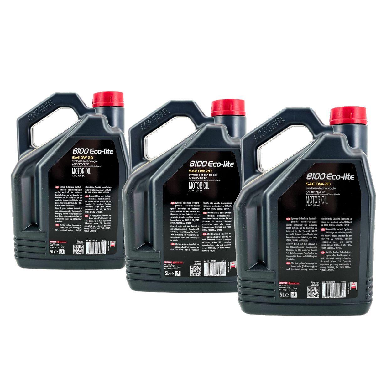 Motul 8100 Eco-Lite 0W-20 3x5 Liter